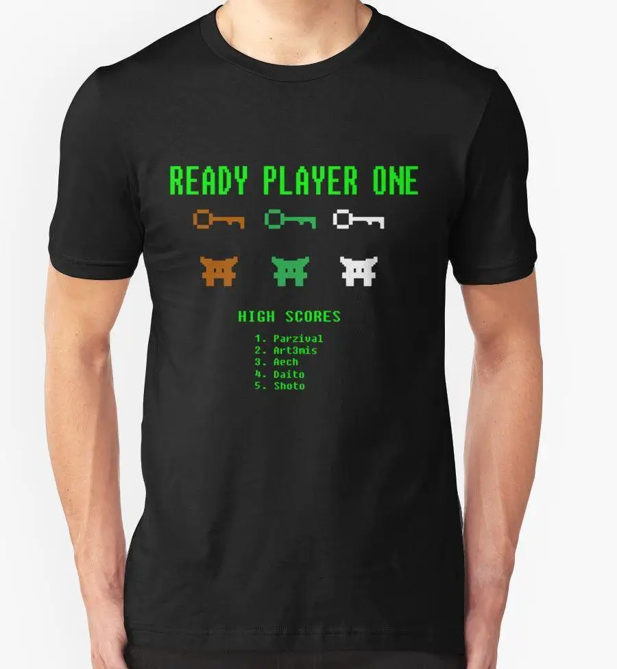 

Limited Ready Player One 8-Bit Game Gamer Twitch Games Casual Men Man Comic Design Style New Fashion Short Sleeve