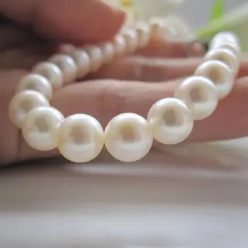 

Women Gift word 925 Sterling real 7-8mm white circle to fashion exquisite natural freshwater pearl bracelet 1zk47a compar