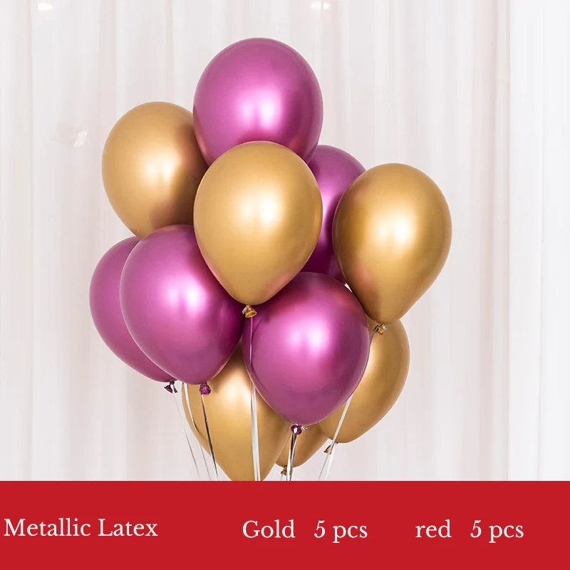 metallic gold 5 red 5