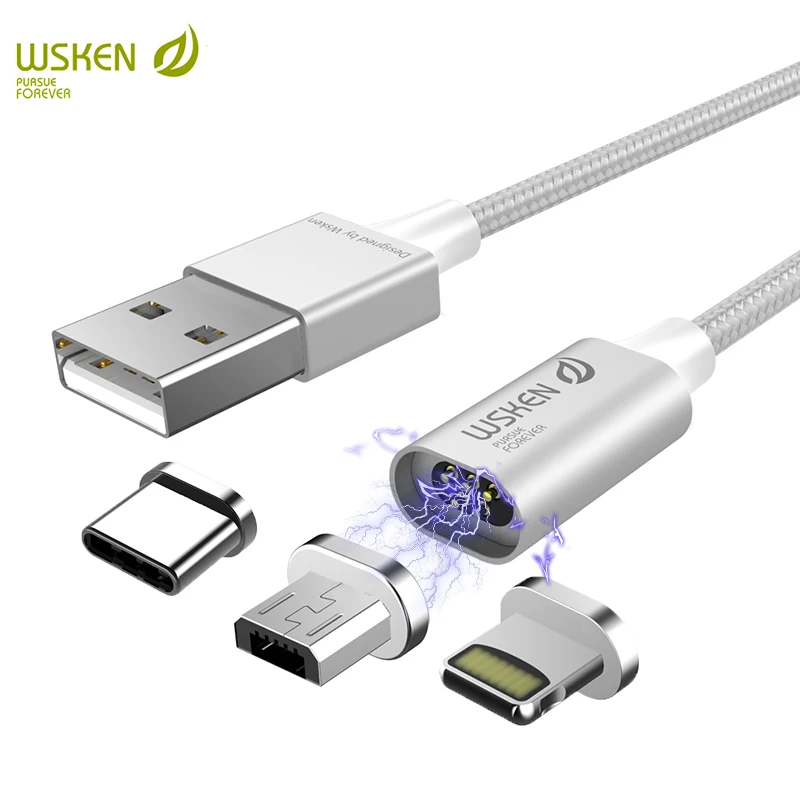 Koop WSKEN Lite2 Magnetische Kabel Plug Snel Opladen Micro USB Type C USB C Kabel Magnetische Charger Kabel Voor iphone kabel type c USB C