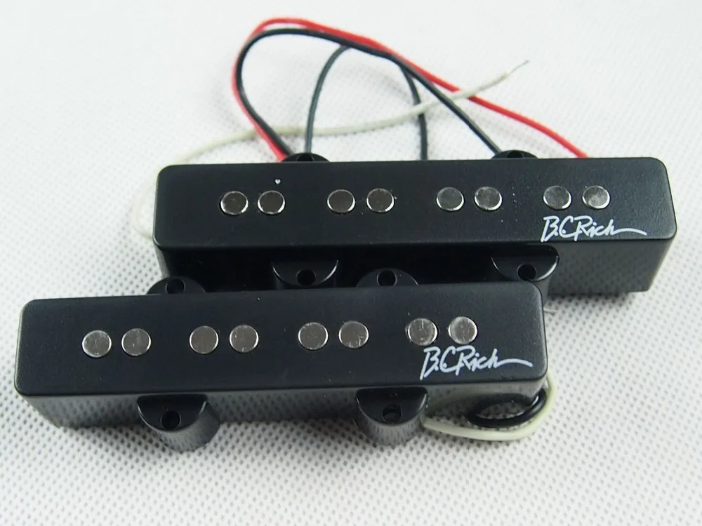 

1 Set 2 pcs B.C. Rich Lic Vintage 4 String Jazz Bass Pickups Black