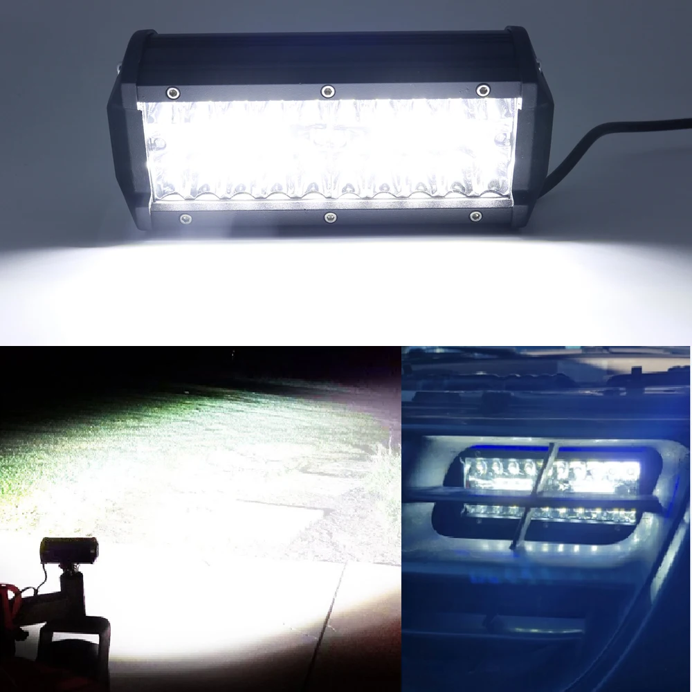 7 Inch 120W Led Work Light Bars Spot Flood Beam for Work Driving Offroad Boat Car Tractor Truck 4x4 SUV ATV for JEEP 12V 2 (4)