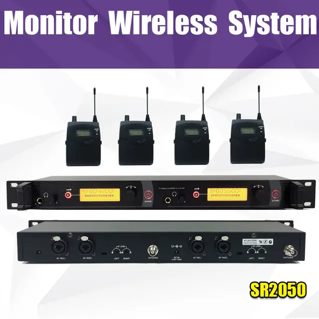 Galaxy Audio AS-1400-4M Wireless In-ear Monitor System With 4 Receivers 4 Earbuds Rackmount Kit M Band 516 558mhz