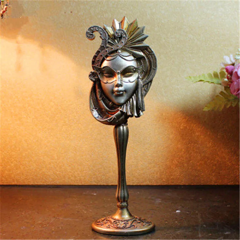 

Holy Virgin Human Face Figures Sculpture Creative Colophony Crafts Living Room Decoration G1318