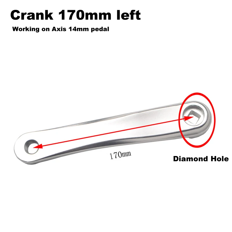 Велоспорт рукоятки Ремонт Часть 170 мм MTB дорожный велосипед левый кривошипно Велосипедный Спорт сплава рука рукоятки Diamond отверстие