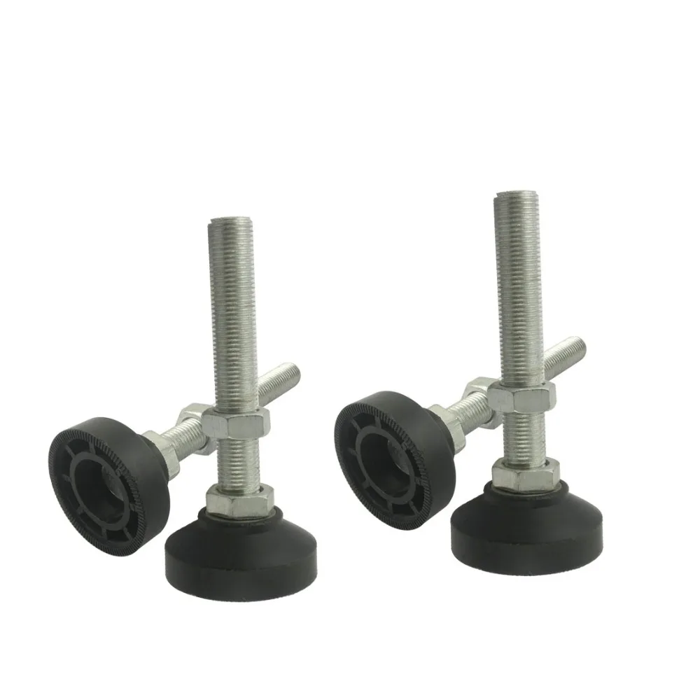 

4pcs M10x80mm Adjustable Foot Cups Reinforced Nylon Base 40mm Diameter Articulated Feet M10 Thread Leveling Foot