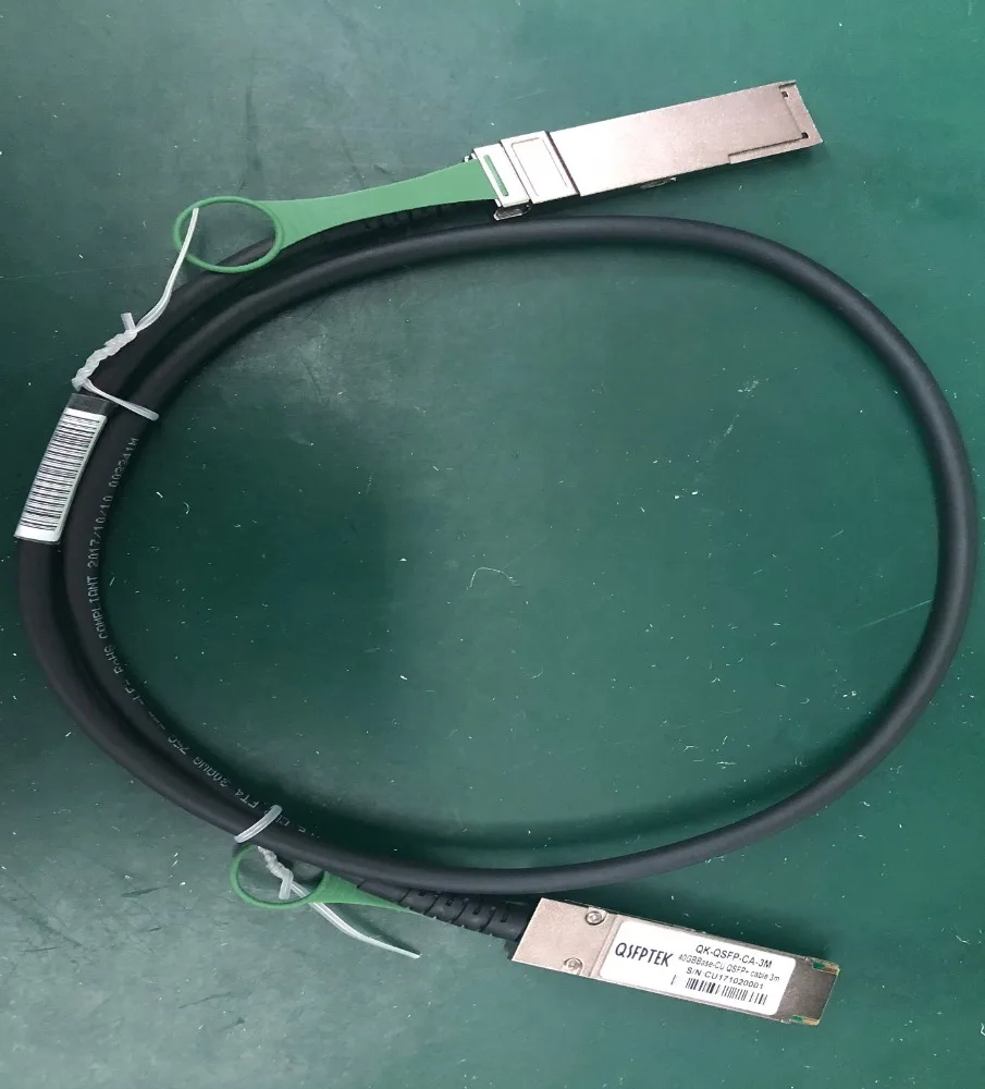 QSFPTEK SFP+ 10G медный двухтактный кабель 3 метра пассивный QK-SFP+-P3M