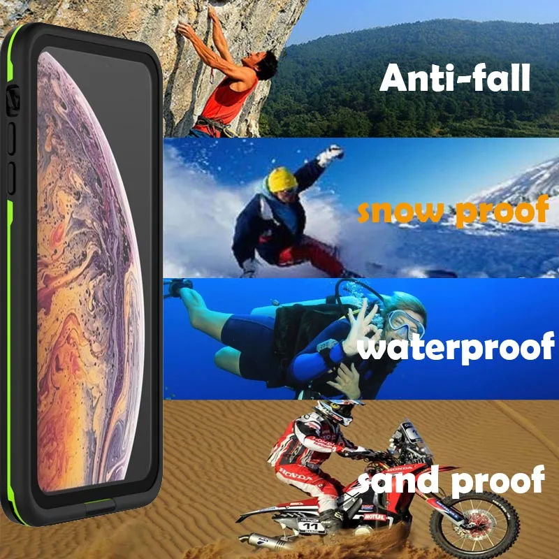 IP68 водонепроницаемый чехол для iPhone X XS MAX XR чехол для samsung S10 плюс Чехол чехол в огненно-красную точку против падения Дайвинг 6 м