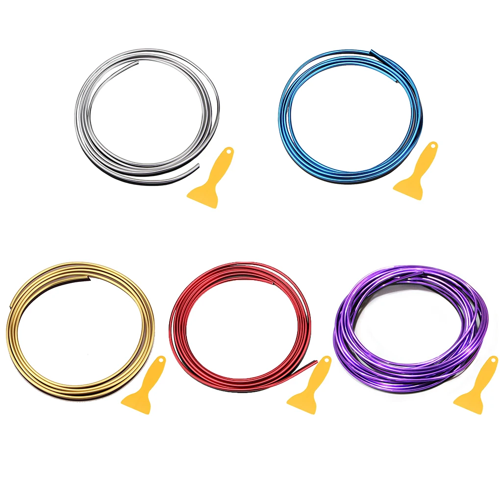 

5 Meters Car Door Dashboard Air Outlet Steering Simidi-Inner Flexible Strips Decoration Line Styling Car-Shaper Accessories