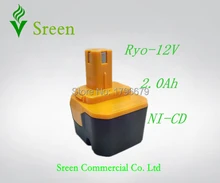 New 2000mAh Rechargeable 12V NI CD Replacement Battery Pack for Ryobi Power Tool Battery RY1204 1400652B