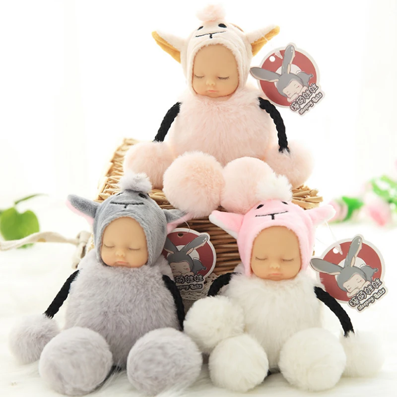 18CM Baby Mini Plush Toys Lovely Silicone Dolls Kids Stuffed Animals