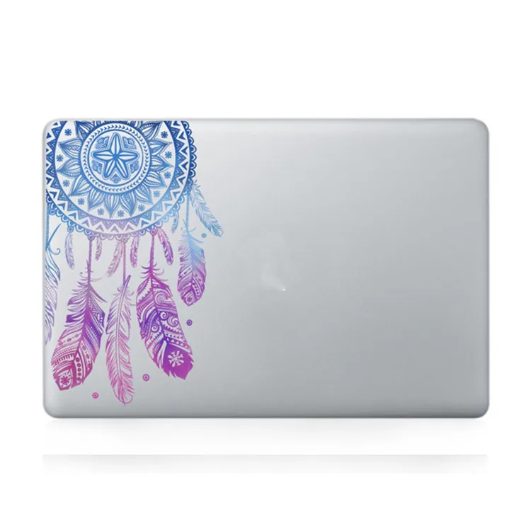 Виниловая наклейка для ноутбука с изображением перьев и цветов, наклейка для Macbook Air Pro retina 11 12 13 15 дюймов, кожа для ноутбука Macbook Air 13 - Цвет: 2