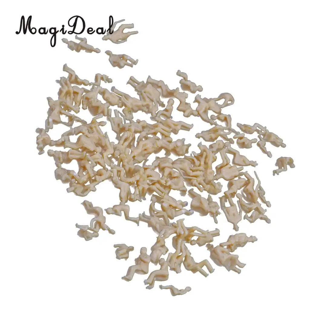 100Pcs/Pack HO Diorama Scenics Seated People Passenger Figures Model Train Layout Street Scene Diorama DIY Toys