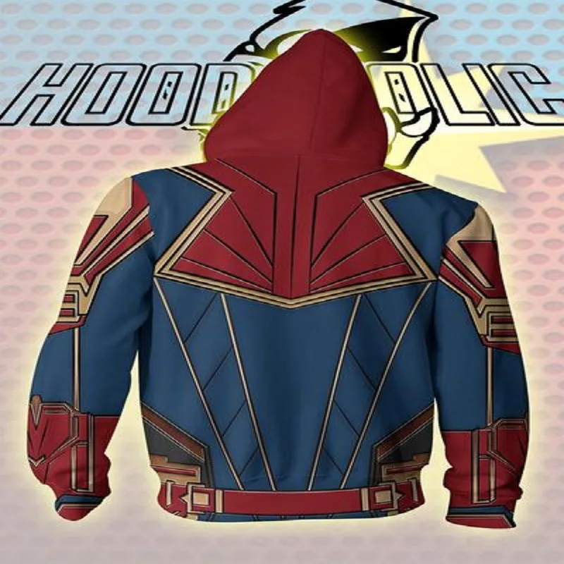 3D Print Carol Danvers Captain Marvel Sweatshirts Hoodie Avengers Endgame Cosplay Costume Movie Men Women Jackets Top New