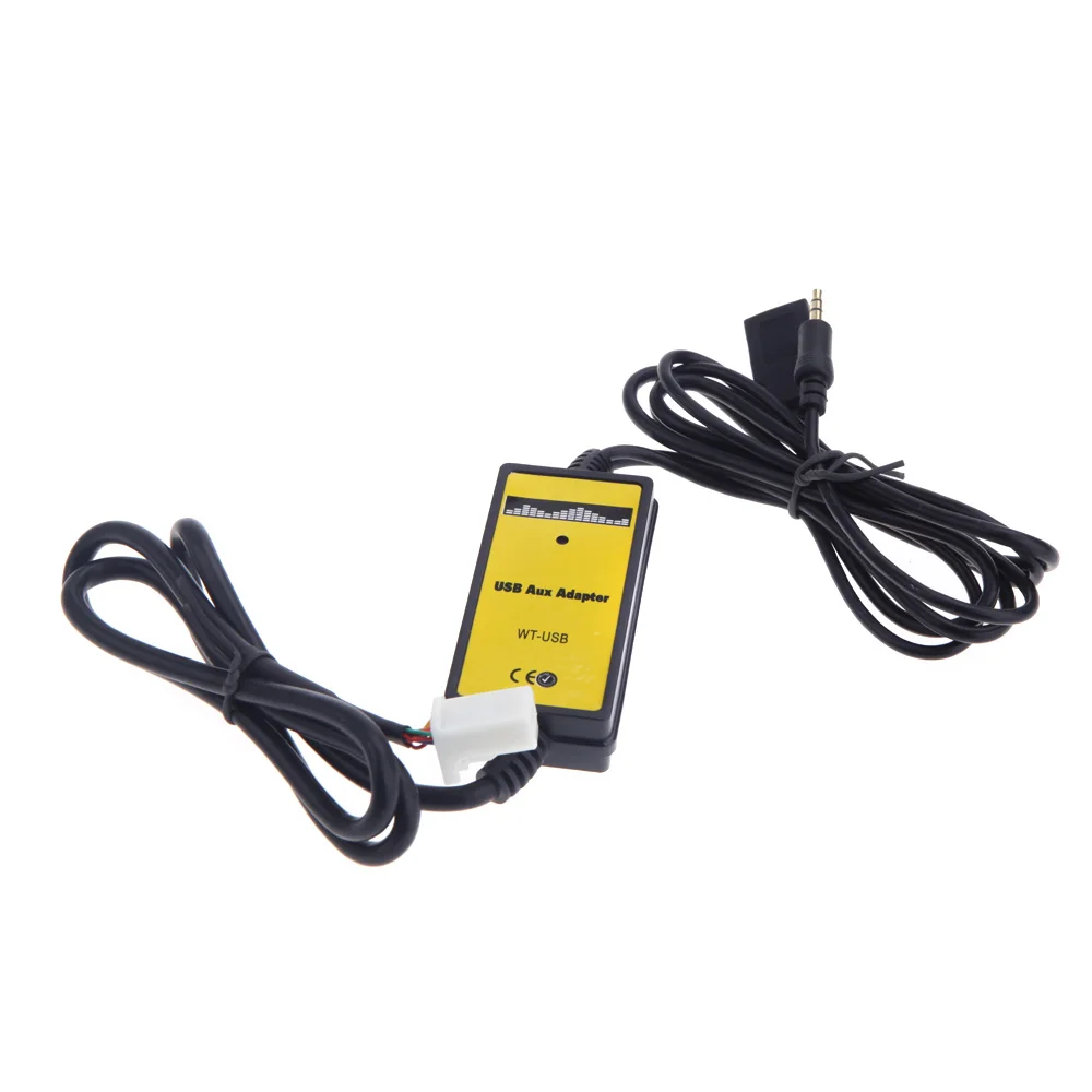 

Auto Car Aux USB Corolla 3.5mm In Adapter MP3 Player Cable Radio Interface with Card Reader For Toyota Camry Corolla Matrix