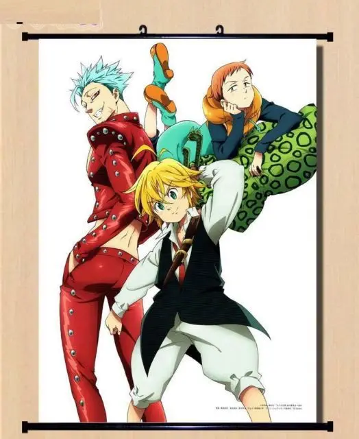 

Anime Poster Nanatsu no Taizai Wall Scroll The Seven Deadly Sins Home Decor M27