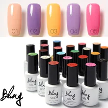 1Pcs Nail Gel Polish Long-lasting top base coat Soak-off uv gel varnish LED 6ml 80 Colors Nail lacquer glue primer colorful ink