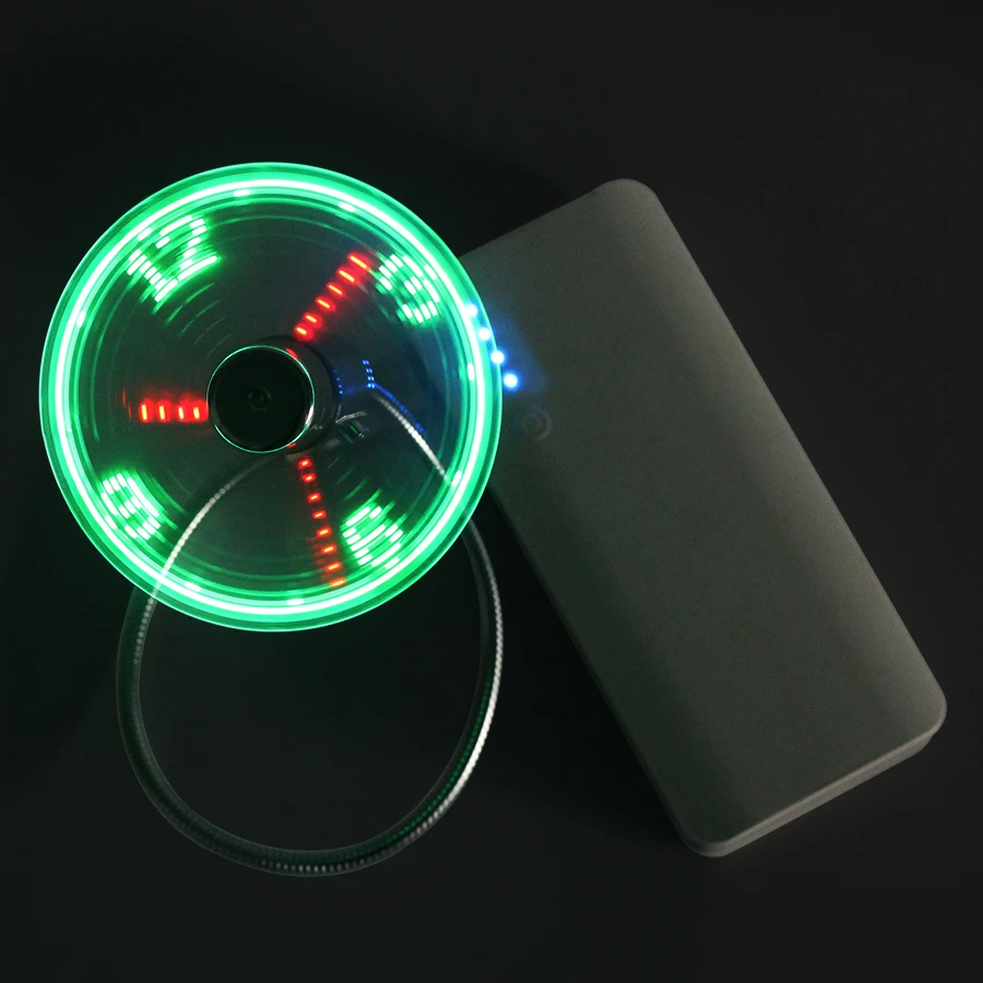 Мини USB вентилятор гаджеты мини Гибкая светодиодная подсветка часы настольные
