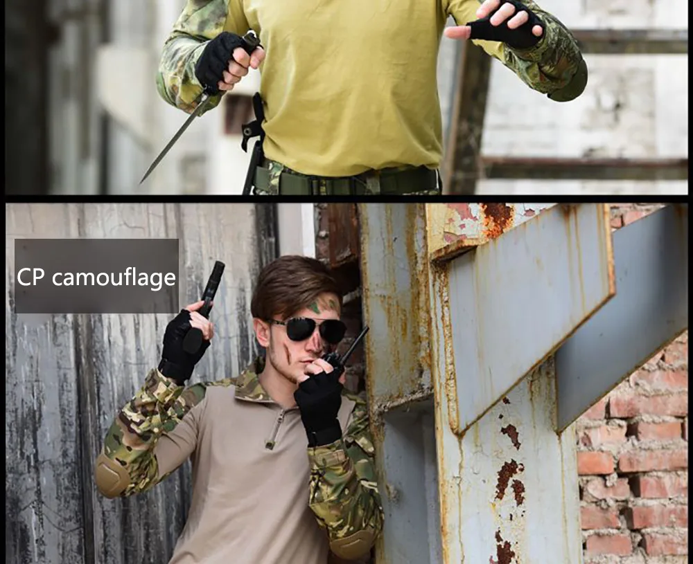 Новые мужские наборы из хлопа, военная форма рубашка мужские армейские брюки тактические рубашки костюм тренировочная одежда Мужские