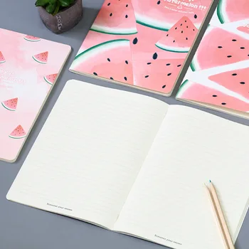 

1pcs Korea Creative Small Fresh Notes Cartoon Notepad Qingyifang Watermelon Lots Car Line B5 Student Stationery