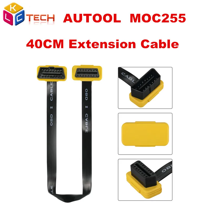 Оригинальный Удлинительный кабель AUTOOL OBD2 40 см 16Pin штекер гнездо удлинитель