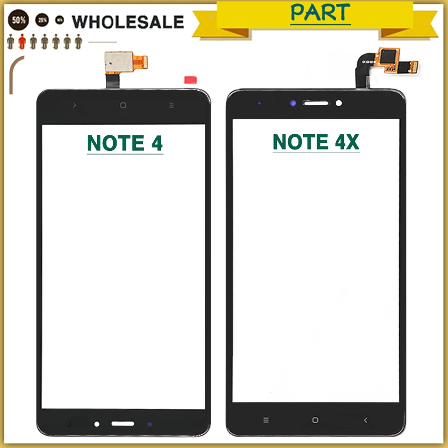 

new For Xiaom Redmi Note 4 TouchScreen For Xiaomi Redmi Note 4X Touch Screen panel Digitizer Sensor lcd Front Outer Glass