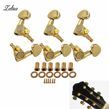 

Zebra 3R3L Guitar String Tuning Peg Guitar Machine Heads Tuners Semicircle Button for Electric Acoustic Guitar Parts Accessories