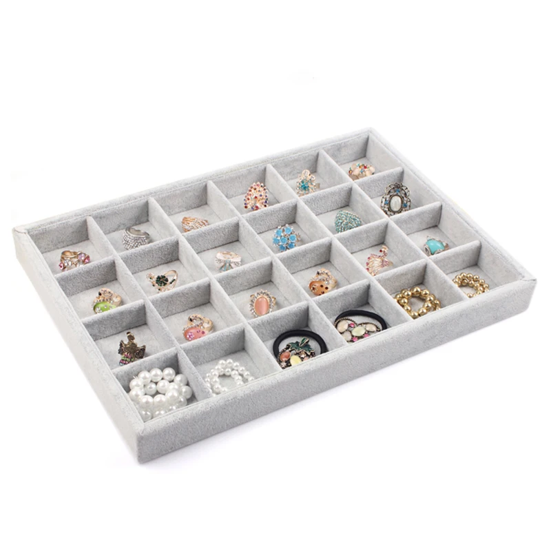 Free Shipping 24 Grids Ring Case Stud Earring Box Pin Earrings Free Shipping 24 Grids Ring Case Stud Earring Box Pin Earrings Display Shelf Jewelry Holder Accessories Showcase Storage A17 In Packaging