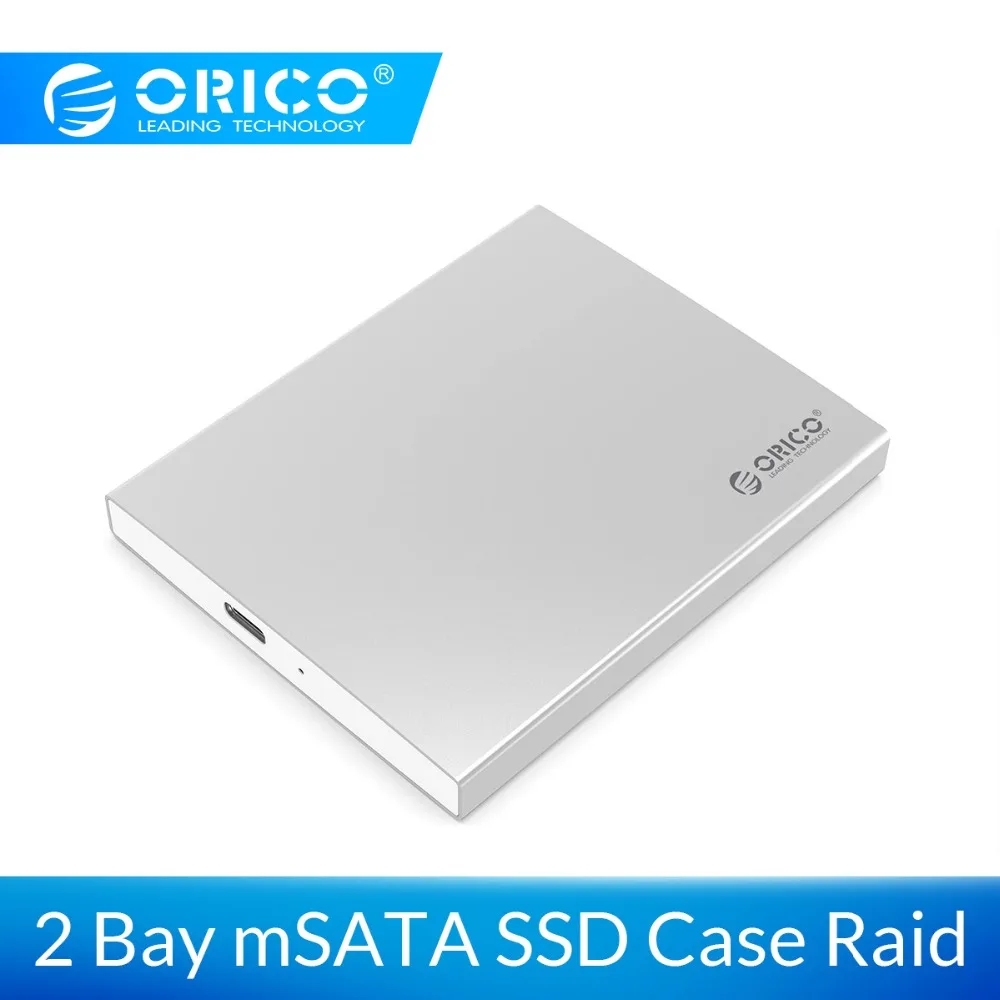 ORICO Aluminium Dual Bay Typ-C mSATA SSD Fall mit RAID Funktion Unterstützung 10Gbps USB3.1 Gen2 US