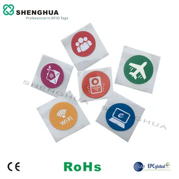

6pcs/ lot New Contactless NFC Sticker N tag213 13.56MHz HF RFID Label Technology Design NFC Tag Logo Printing