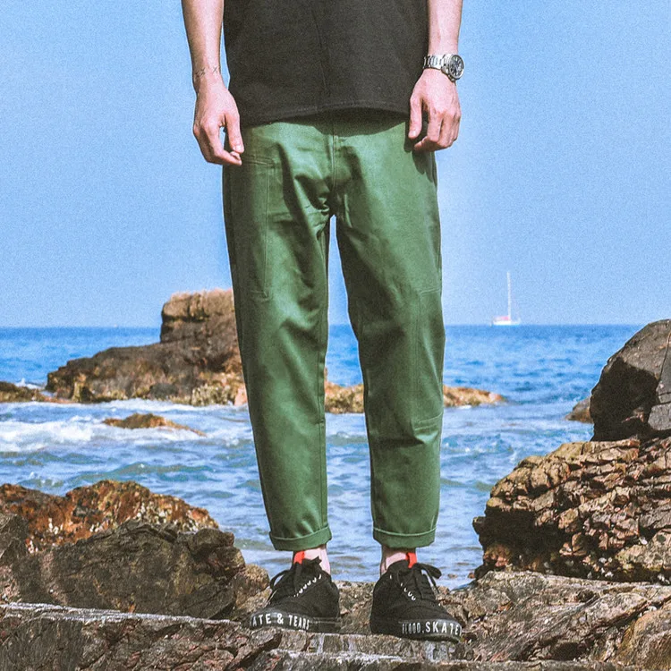 2017 весна/лето прилив бренд мужской случайные штаны тонкий девять футов |