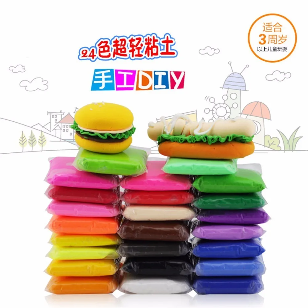 15 g / bag diy craft pulp molding flexible polymer block toy plasticine in foam clay fimo educational toys children | Игрушки и хобби