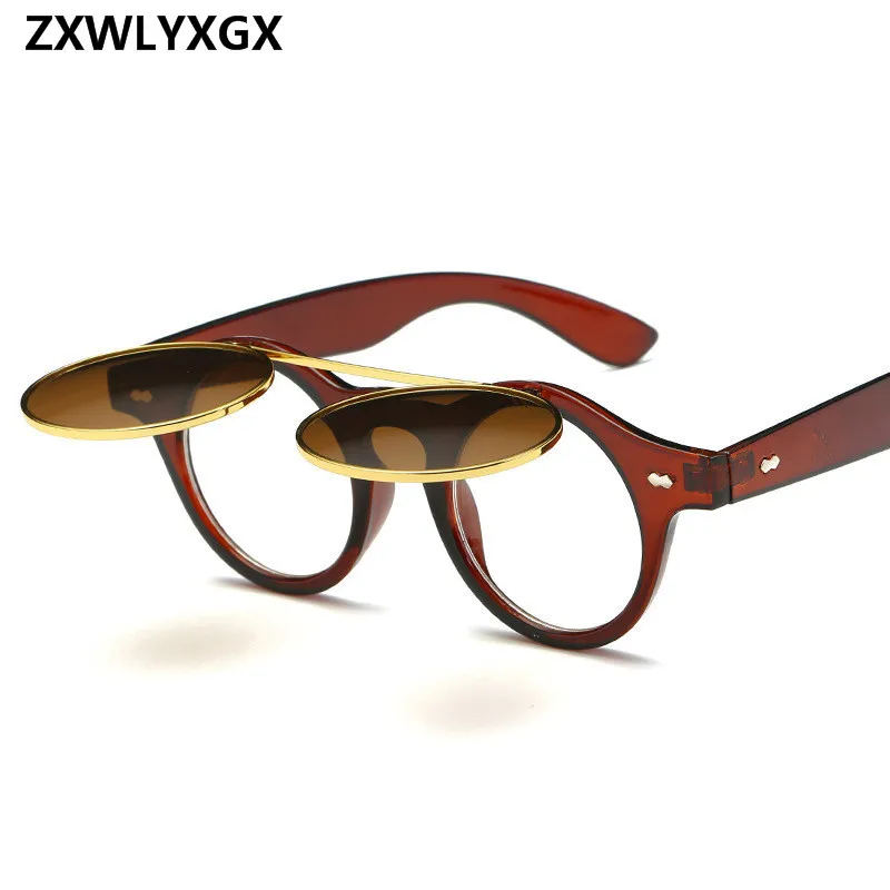 

Fashion Steampunk Sunglasses round Designer steam punk Metal Women Coating Sunglasses Retro CIRCLE Oculos de Sol Feminoculos