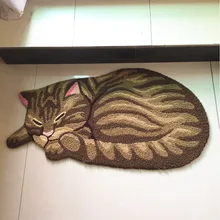 Креативный ковер нескользящий коврик ручной работы с 3D изображением кота для домашних животных напольный коврик дорожка моющийся домашний Декор 45x85 см 64x120 см