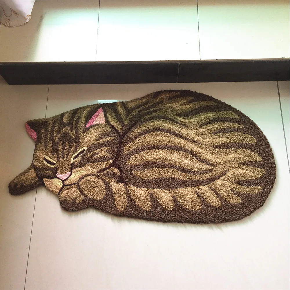 

Creative Handmade 3D Pet Cat Design Carpet Anti Slip Doormat Rug Floor Mat Runner Washable Home Decor 45x85cm 64x120cm