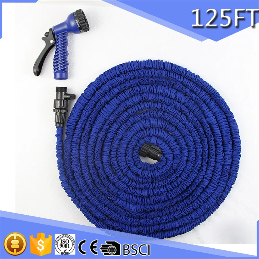 125/150 Feet Expandable Hose, Strongest Garden Hose With Plastic Connector,7 Pattern Spray