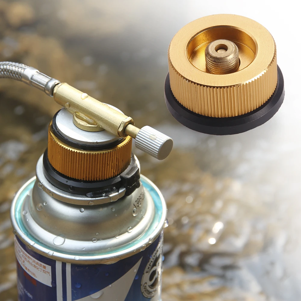 

Flat Gas Tank Adapter Valve Canister Gas Adapter Convertor Shifter Camping Stove Cylinder Refill Gas Burner Adapter