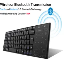 Ультратонкий мини Беспроводной клавиатура Bluetooth тачпад Gaming Keyboard доска 83 клавиш+ 18 сенсорных клавиш для Windows IOS планшетный ПК с системой андроида