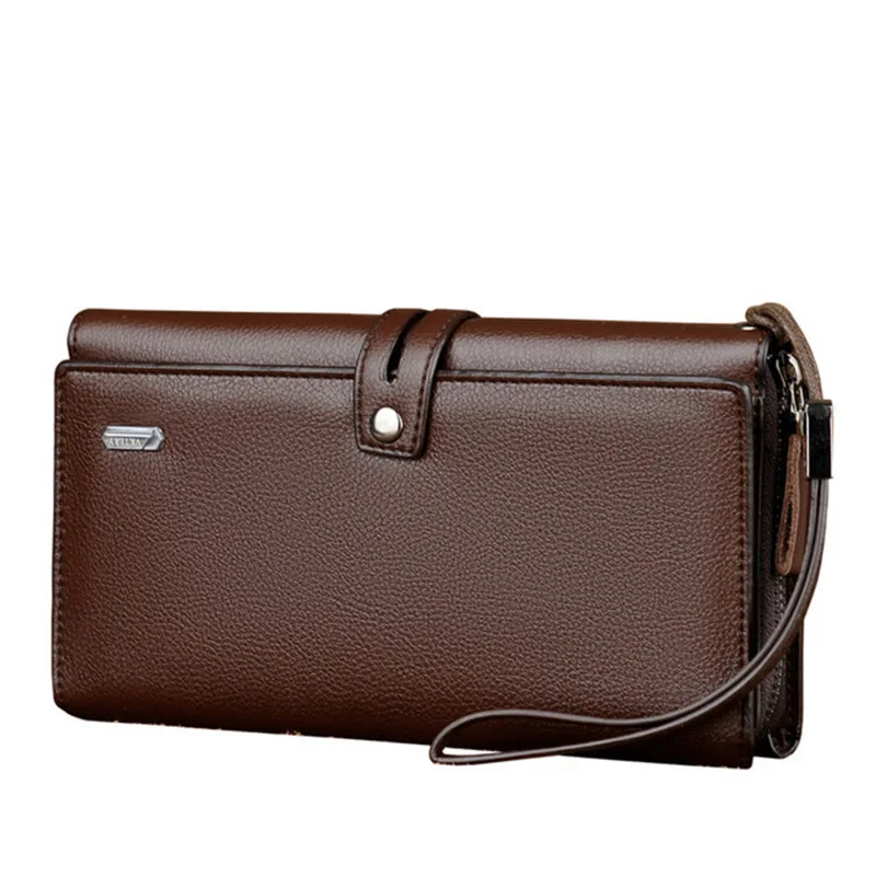 

Men's PU New Retro Style Bills Multi-Function Credit Card Piece Change Long Wallet Classic Minimalist Style High Quality Wallet