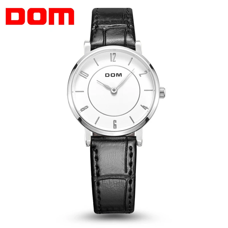 

DOM Woman's Watch Fashion Luxury Ladies Quartz Wristwatch Top Brand Leather Strap Watch Women Watches G31
