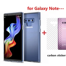 

Lot Carbon Sticker& Soft Silicone Clear Black Red TPU Case for Samsung Galaxy Note 9 8 Anti-Scratch Cover Peronal Customize