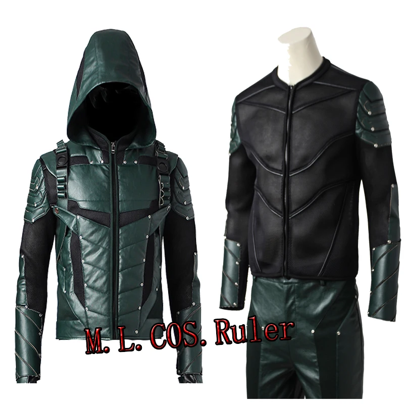 

Green Arrow Season 5 Oliver Queen Only Hooded Vest +Shirt Cosplay Costume Custom Made Any Size