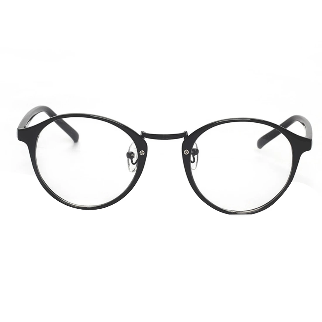 Ретро Harajuku для девочек круглая рамка плотная зеркало очки мода студент ясно очки кадр Для женщин Оптические очки