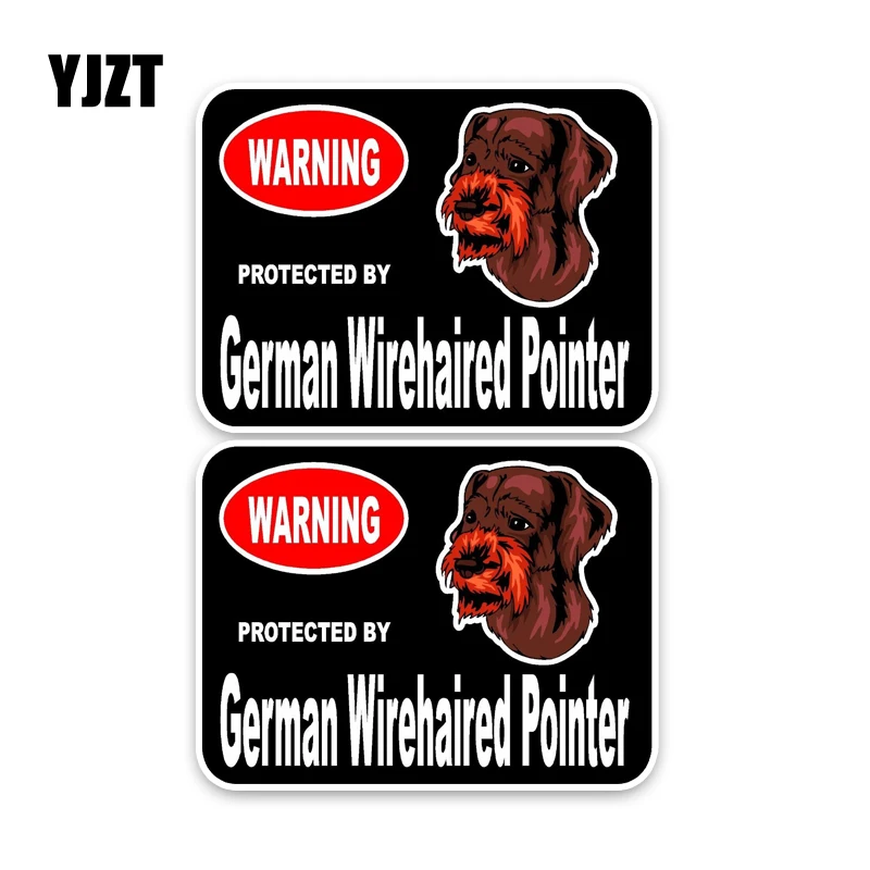 YJZT 15*11 4 см 2 шт. немецкая Wirehaired указка задняя фотография собаки | Автомобили и