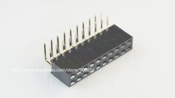 

1000pcs 2x10P 20 poles 2.54mm Female PCB Pin Header Right Angle Single row Through Hole Insulator height 8.50mm Rohs