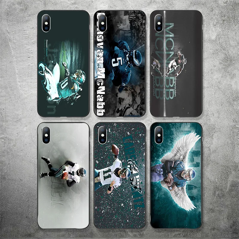 

Yinuoda Philadelphia Eagles Phone Case NFL Carson Wentz For iPhone DIY Picture Soft TPU Cover X XR XS MAX 7 8 7plus 6 6S 5S 5 SE