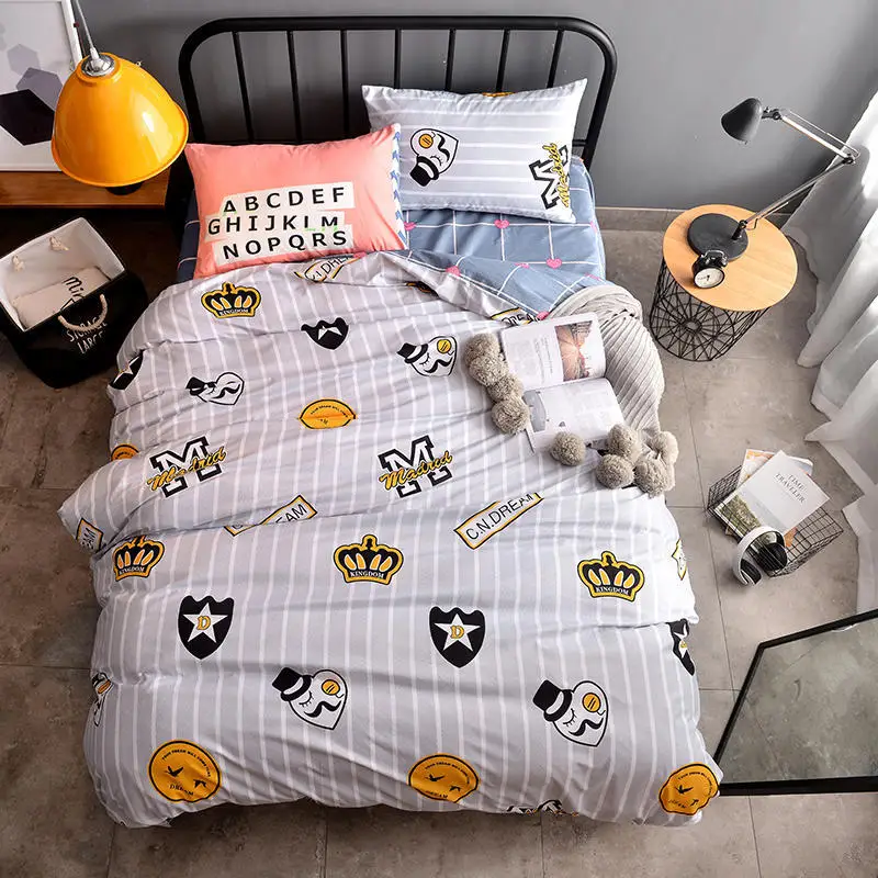 Cartoon Bedding Set Children's Room Bed Linen Duvet Cover Bed Sheet