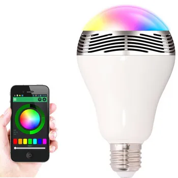 

1pcs APP Led Music Bulb RGBW Color Dimmable Smart Lamp Bluetooth 4.0 Audio Speaks E27 Remote Control by smart phone APP