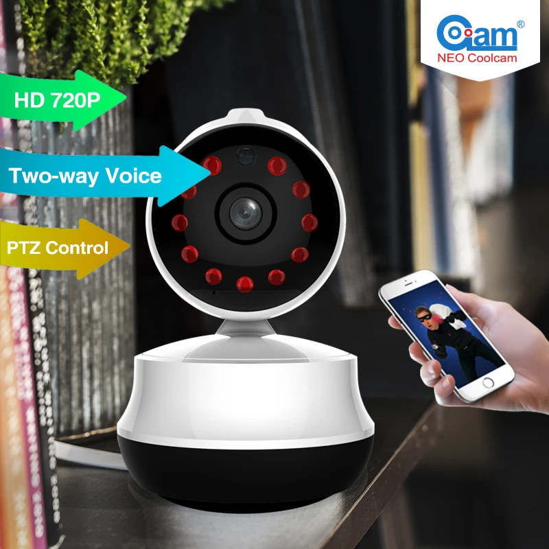 NEO Coolcam NIP-61GE Mini 720P wifi ip camera Wireless P2P CCTV Network camera and Support TF card baby monitor and Free APP