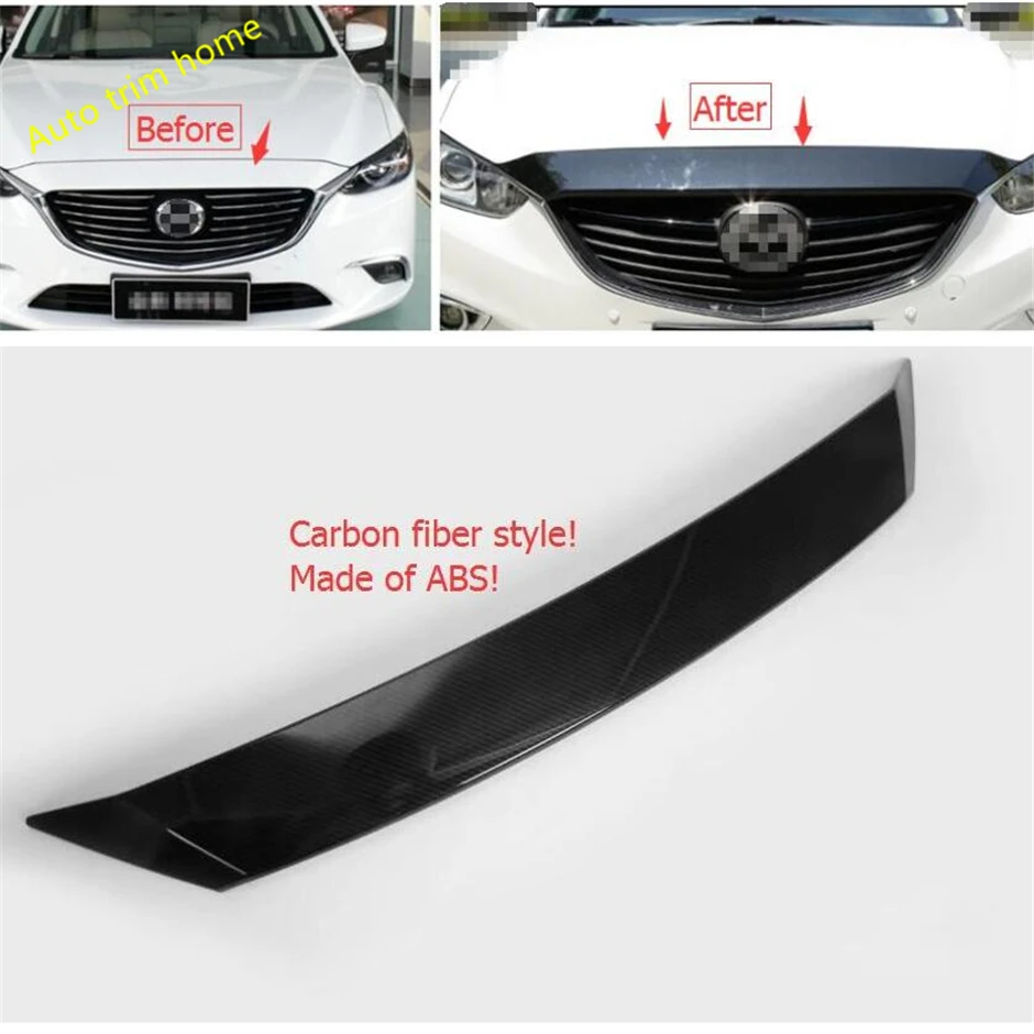 Lapetus углеродного волокна стиль переоборудование экстерьера комплект для Mazda 6 передний капот решетка решетки бампера Защитная крышка отделка